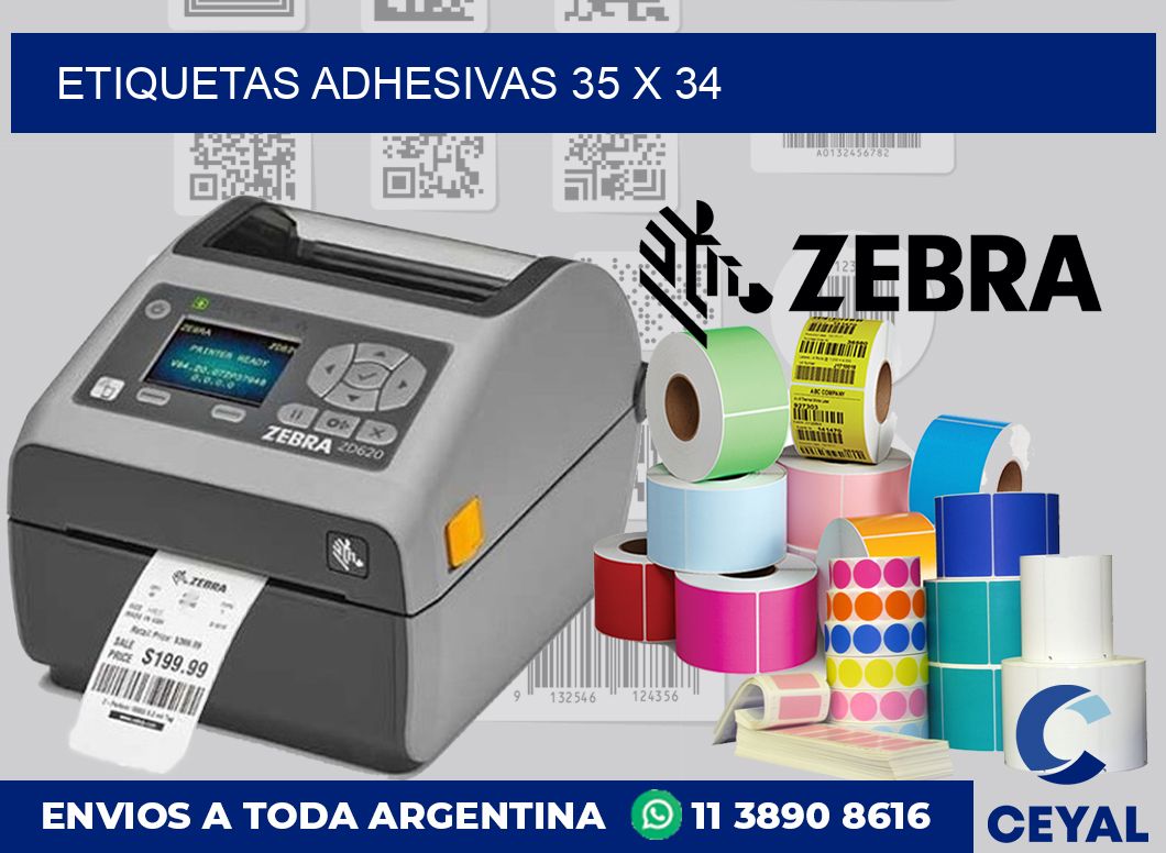 etiquetas adhesivas 35 x 34