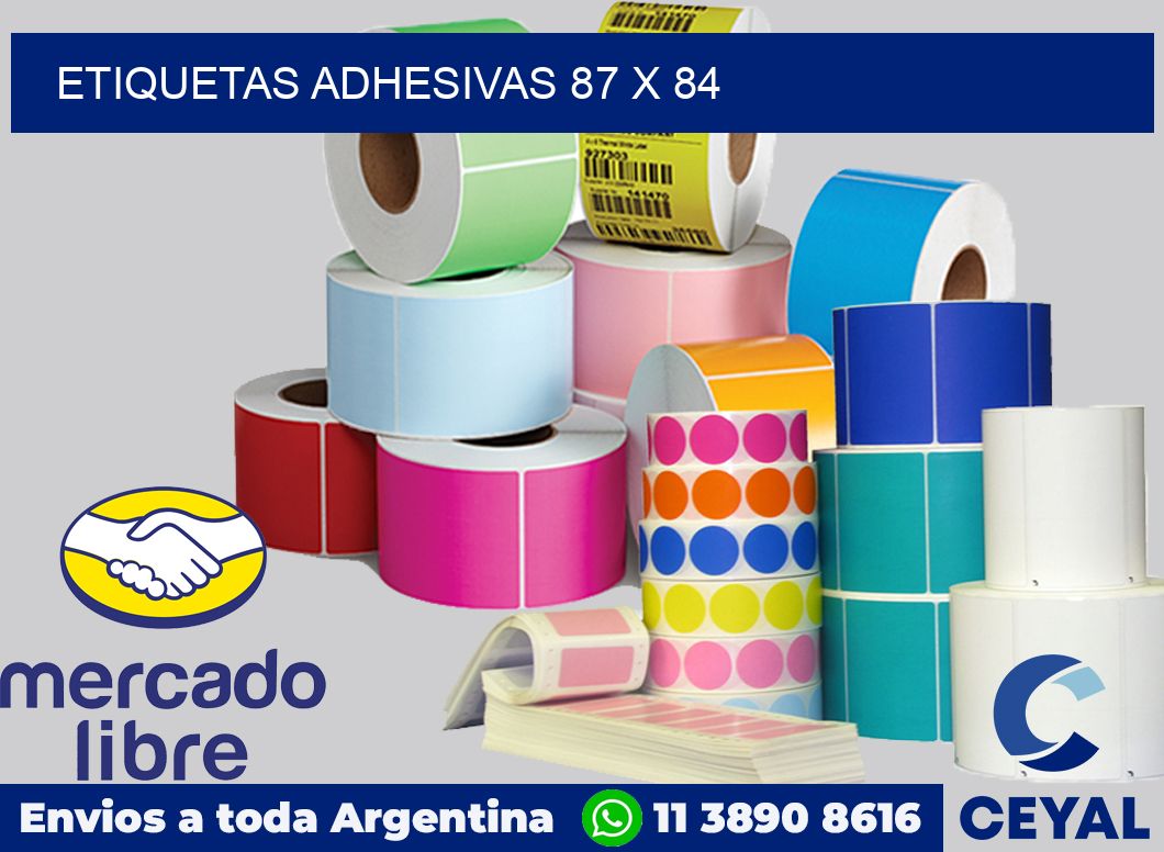 etiquetas adhesivas 87 x 84
