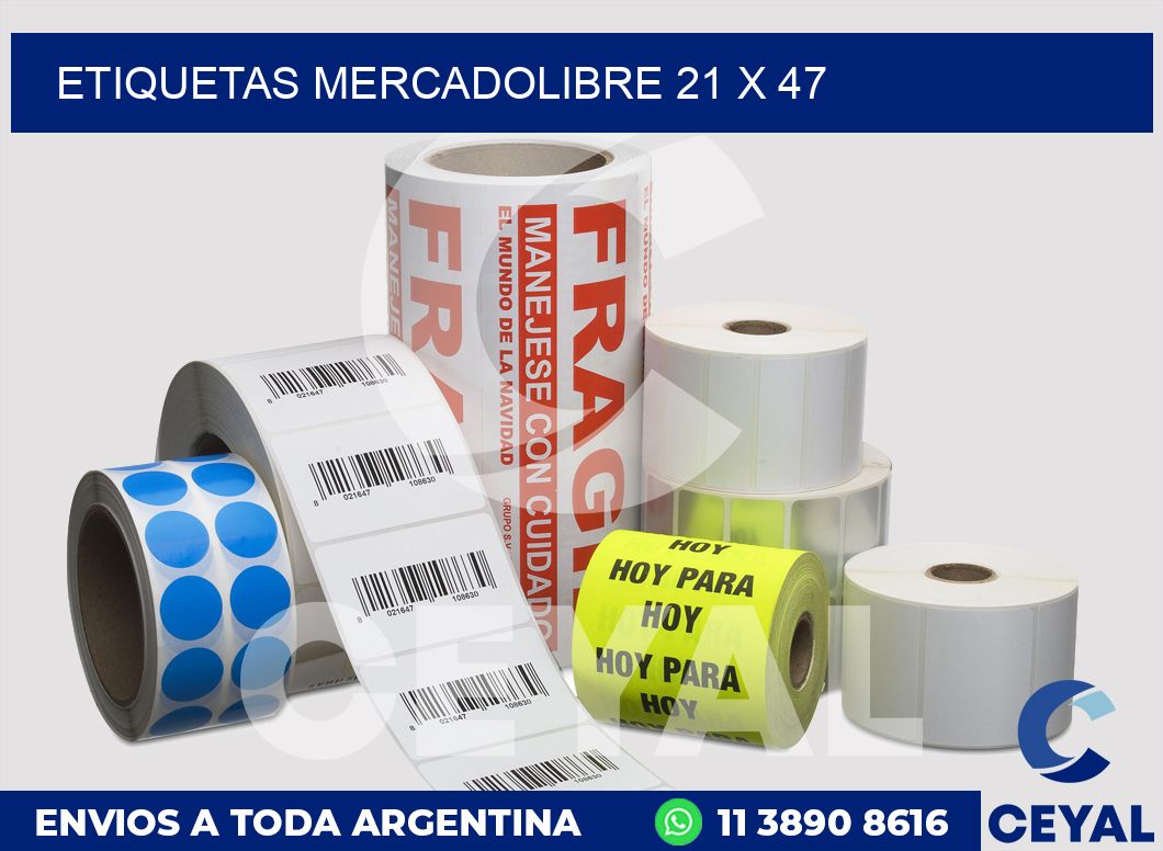 etiquetas mercadolibre 21 x 47