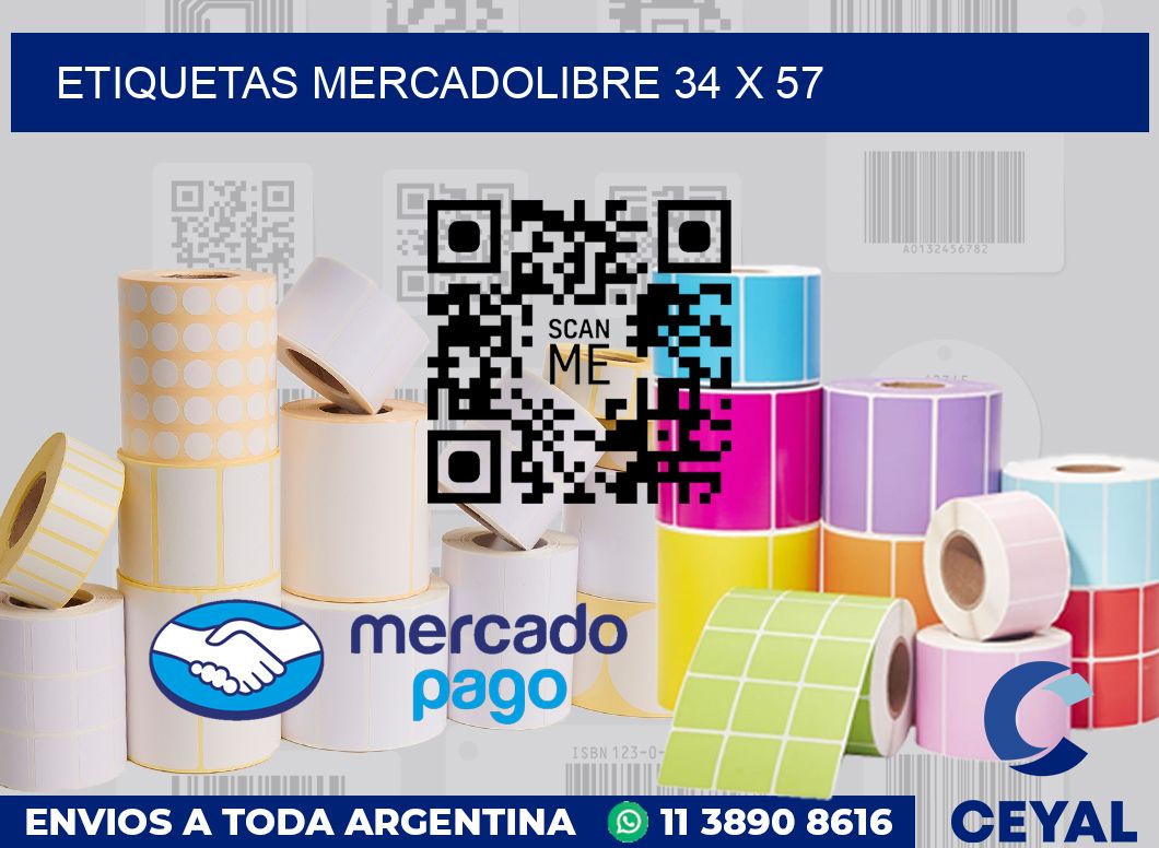 etiquetas mercadolibre 34 x 57