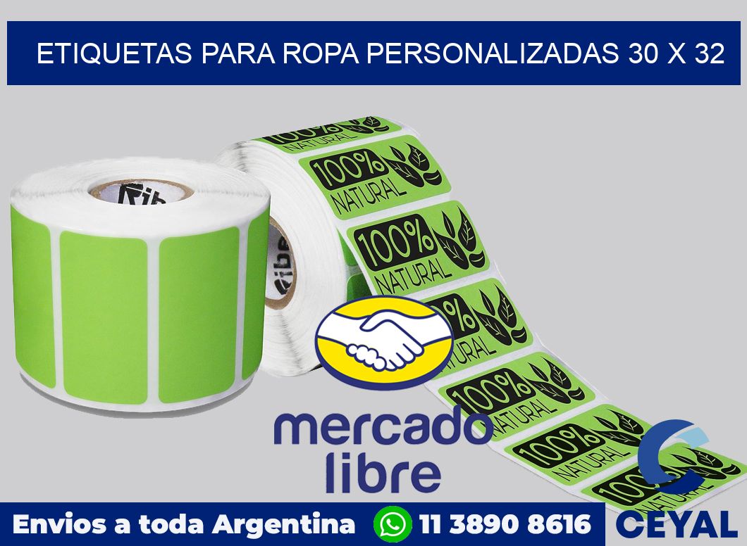 etiquetas para ropa personalizadas 30 x 32