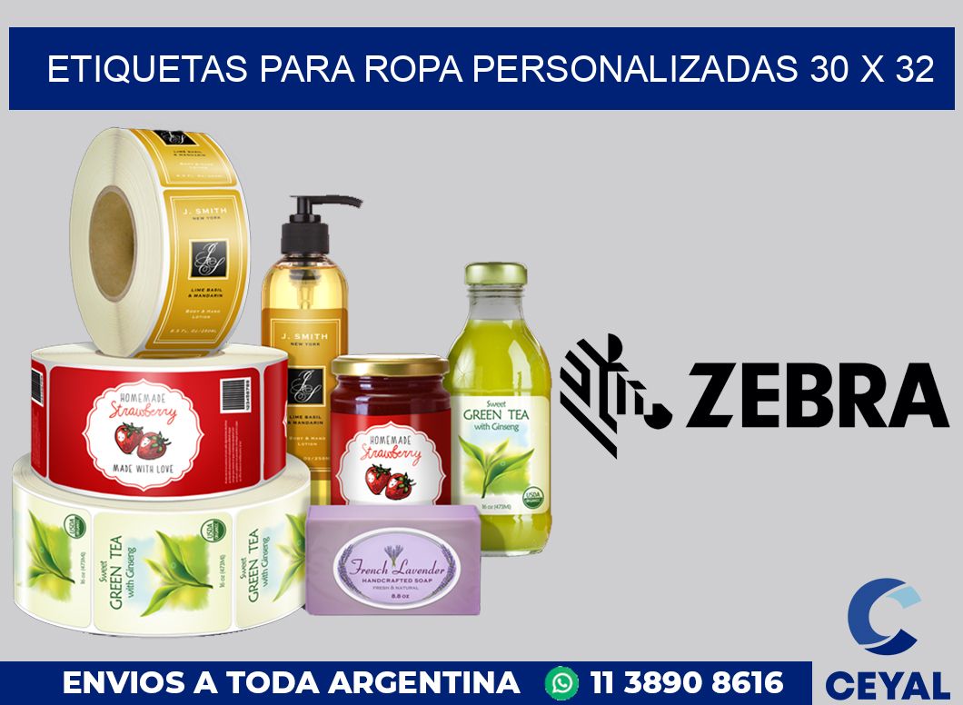 etiquetas para ropa personalizadas 30 x 32