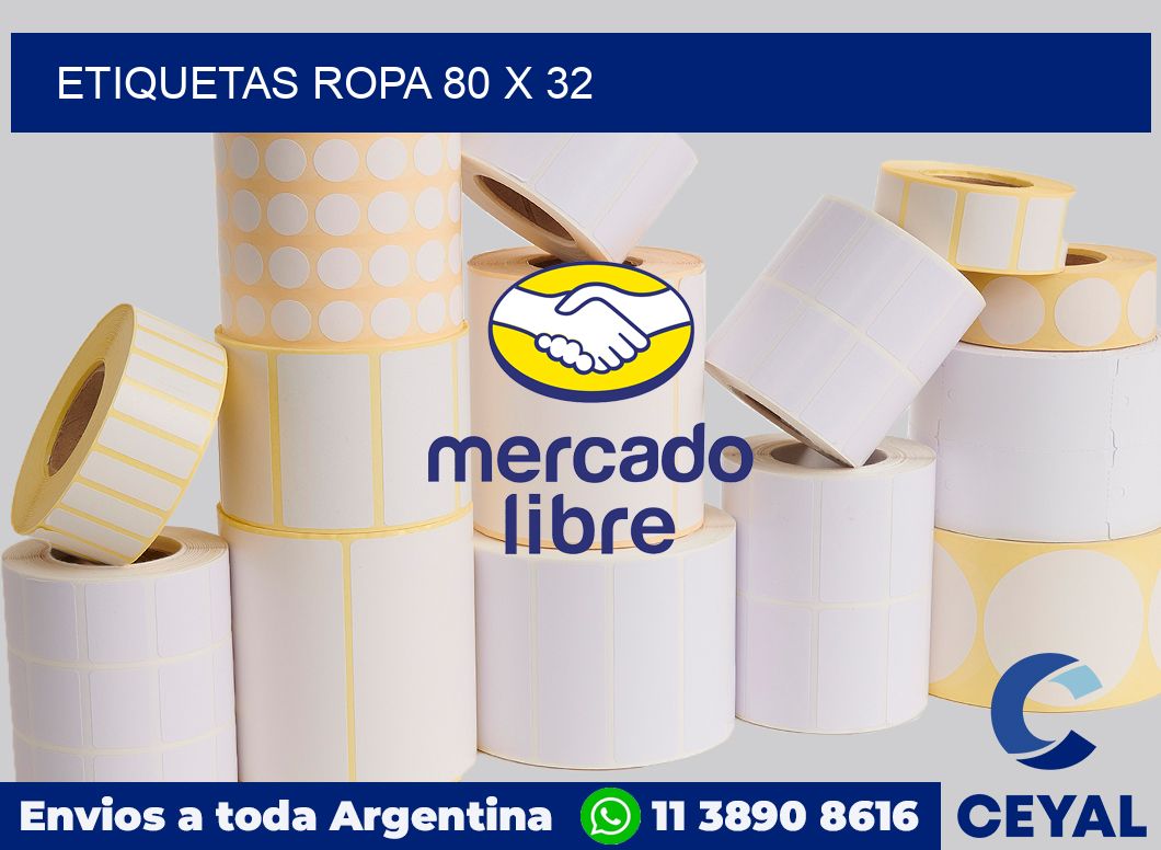 etiquetas ropa 80 x 32