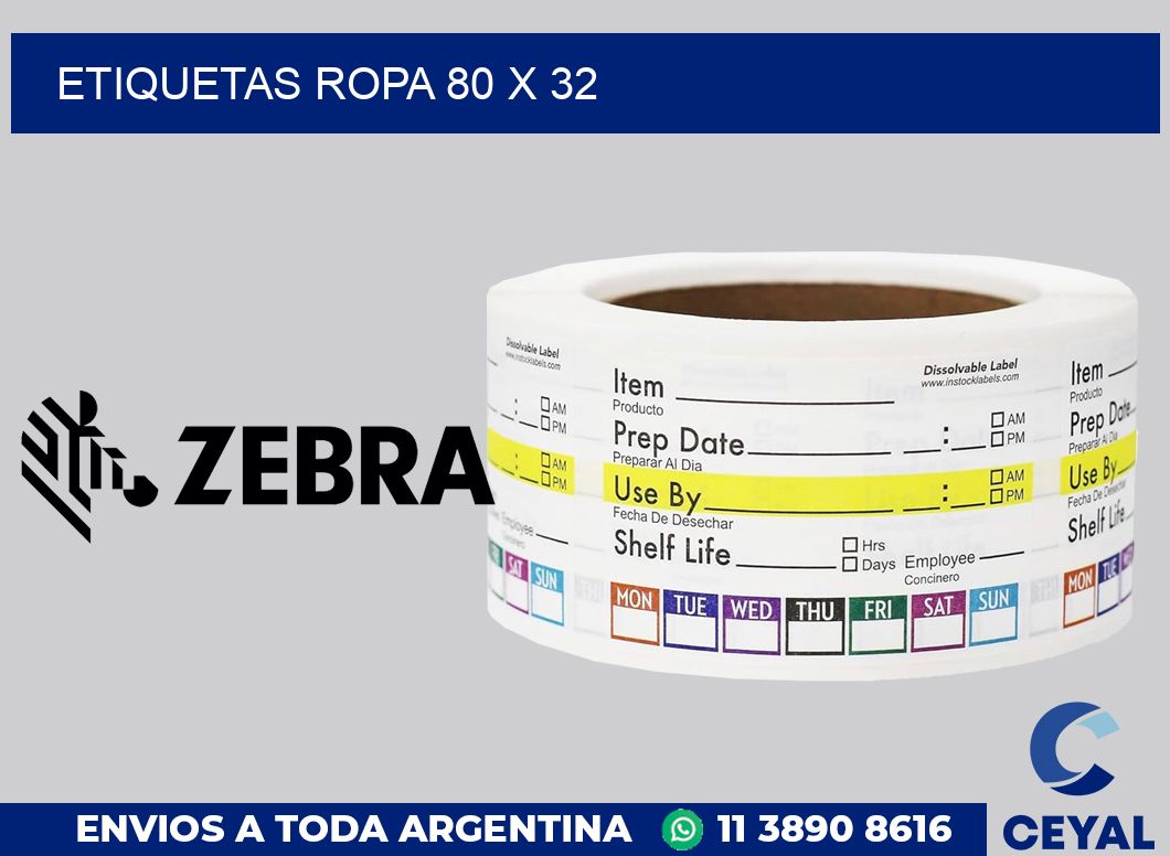 etiquetas ropa 80 x 32