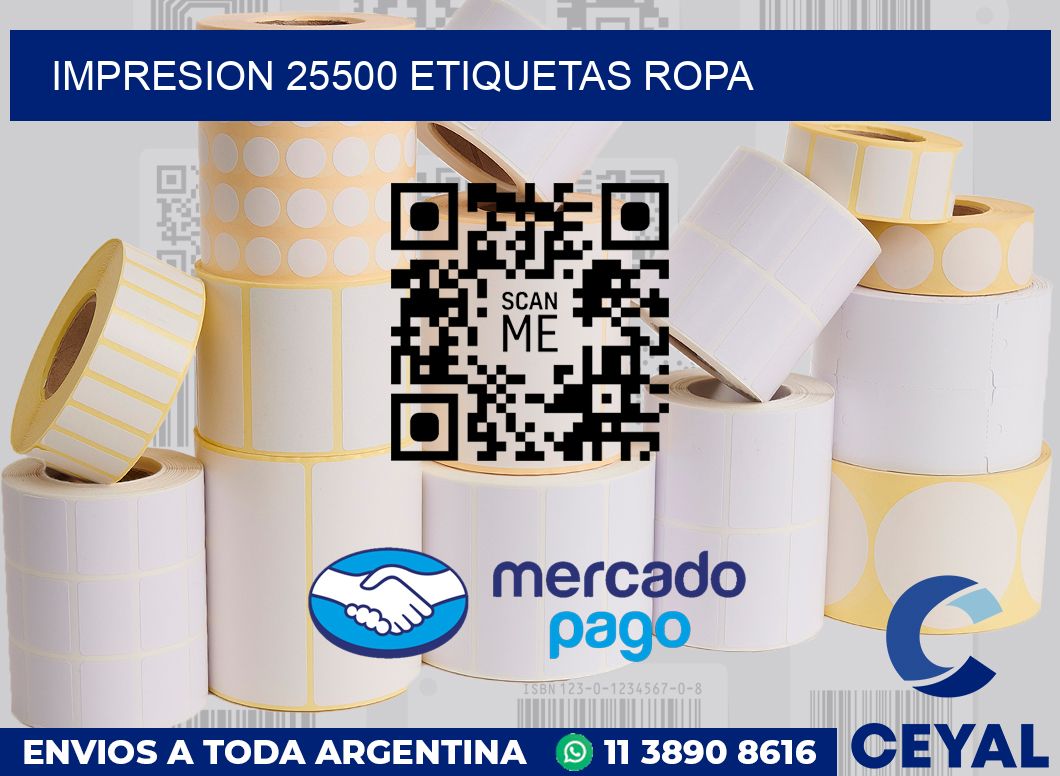 impresion 25500 etiquetas ropa