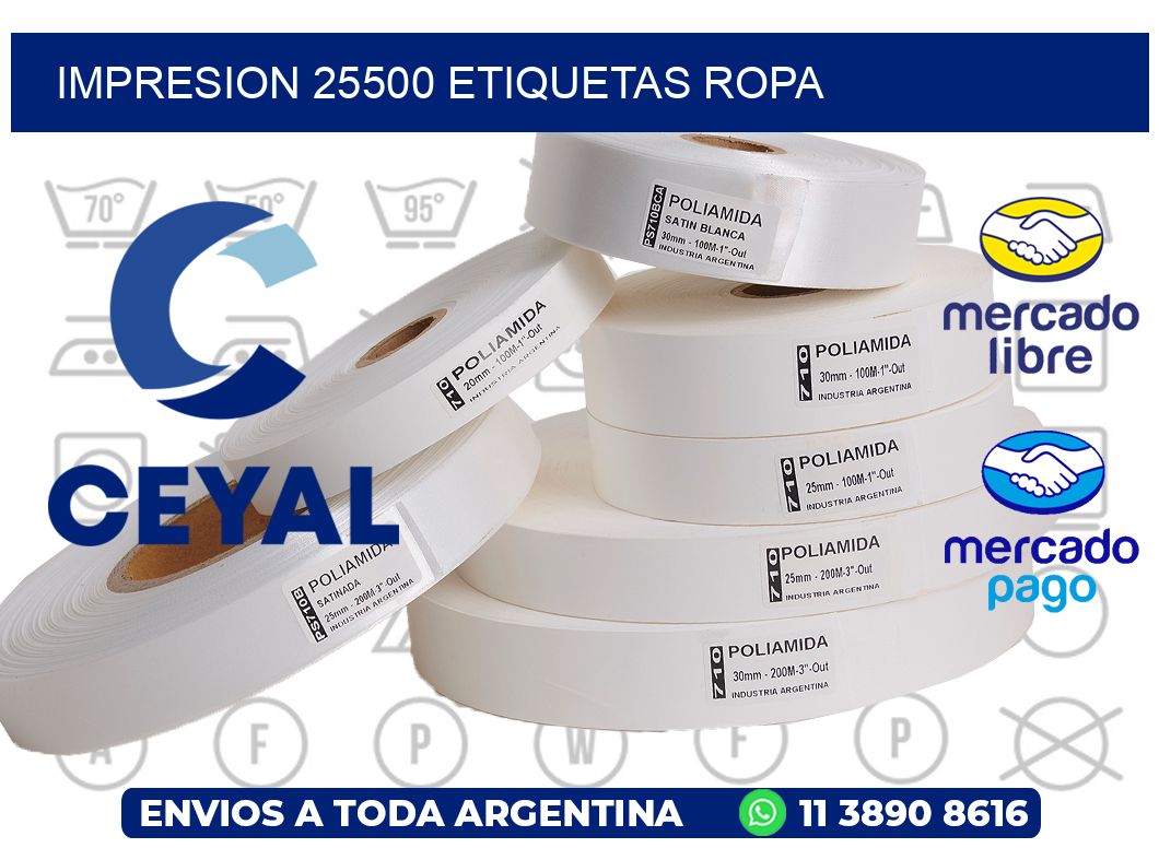 impresion 25500 etiquetas ropa