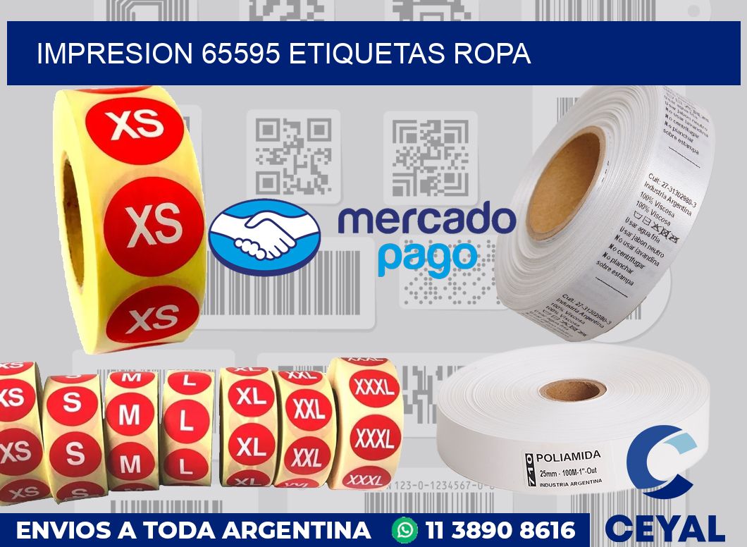 impresion 65595 etiquetas ropa