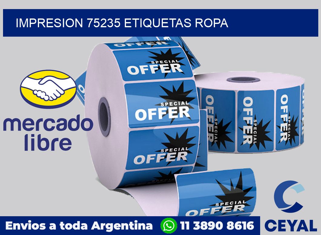 impresion 75235 etiquetas ropa