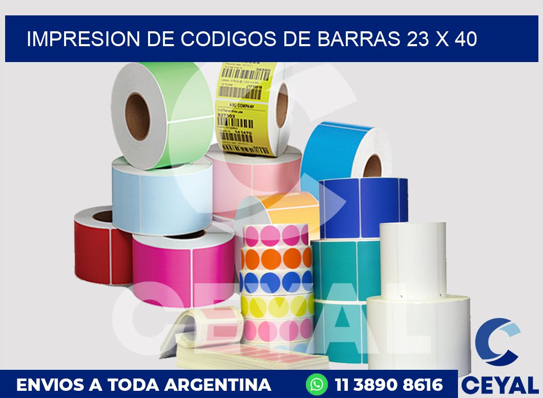 impresion de codigos de barras 23 x 40