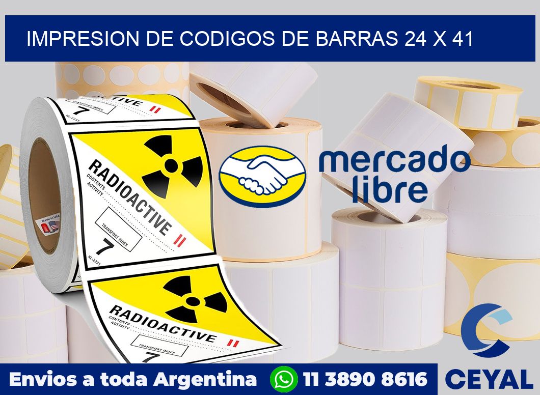 impresion de codigos de barras 24 x 41