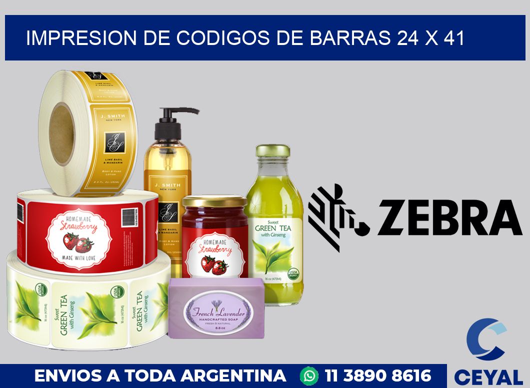 impresion de codigos de barras 24 x 41