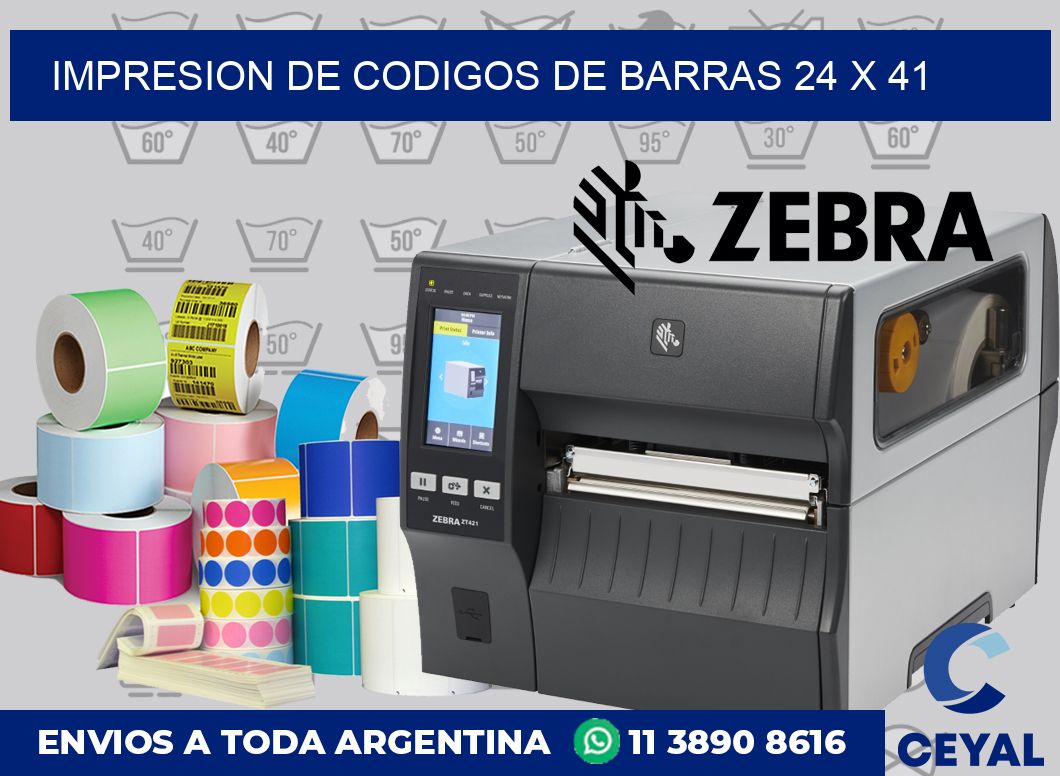 impresion de codigos de barras 24 x 41