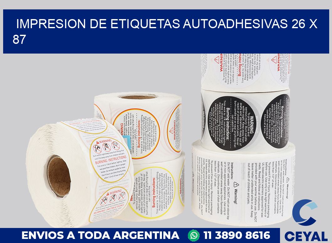 impresion de etiquetas autoadhesivas 26 x 87