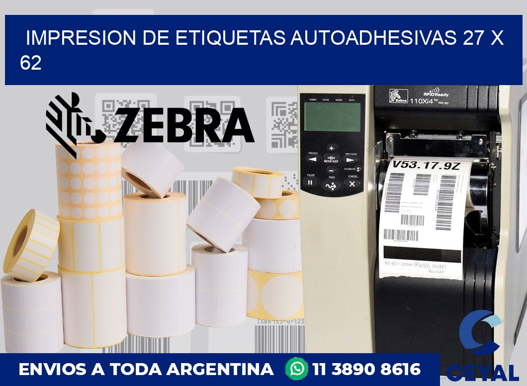 impresion de etiquetas autoadhesivas 27 x 62
