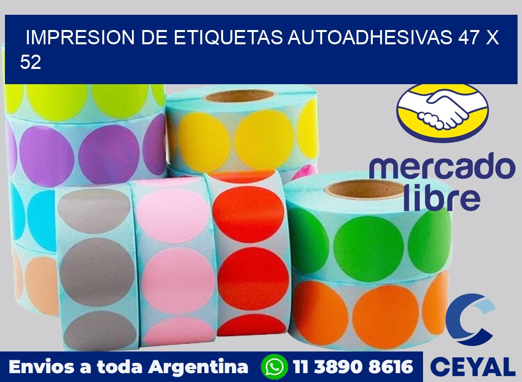 impresion de etiquetas autoadhesivas 47 x 52