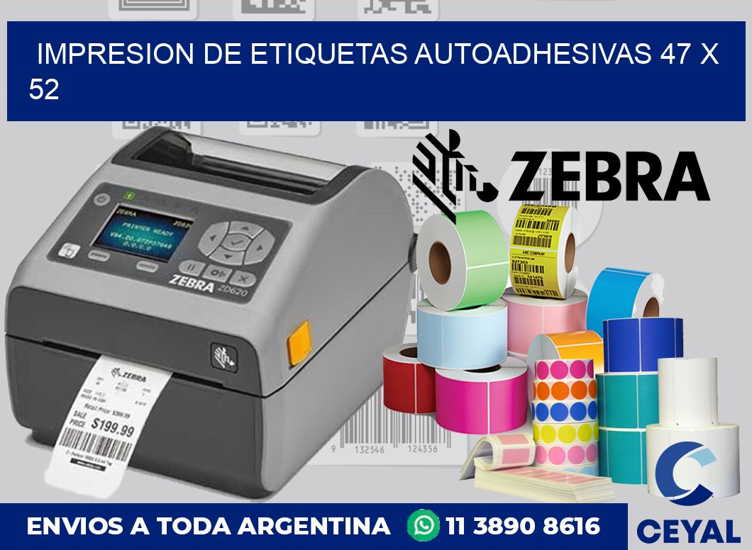 impresion de etiquetas autoadhesivas 47 x 52