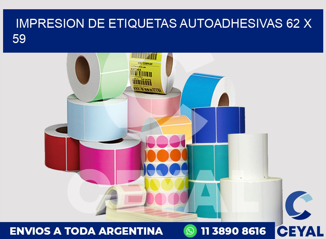 impresion de etiquetas autoadhesivas 62 x 59