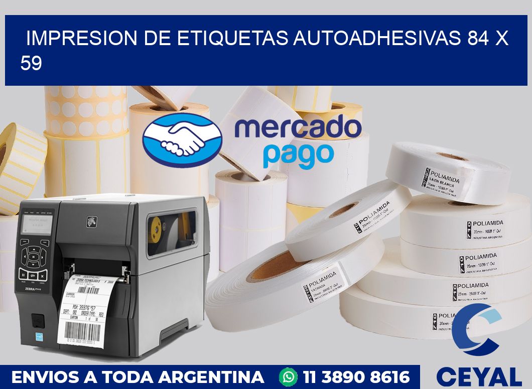 impresion de etiquetas autoadhesivas 84 x 59