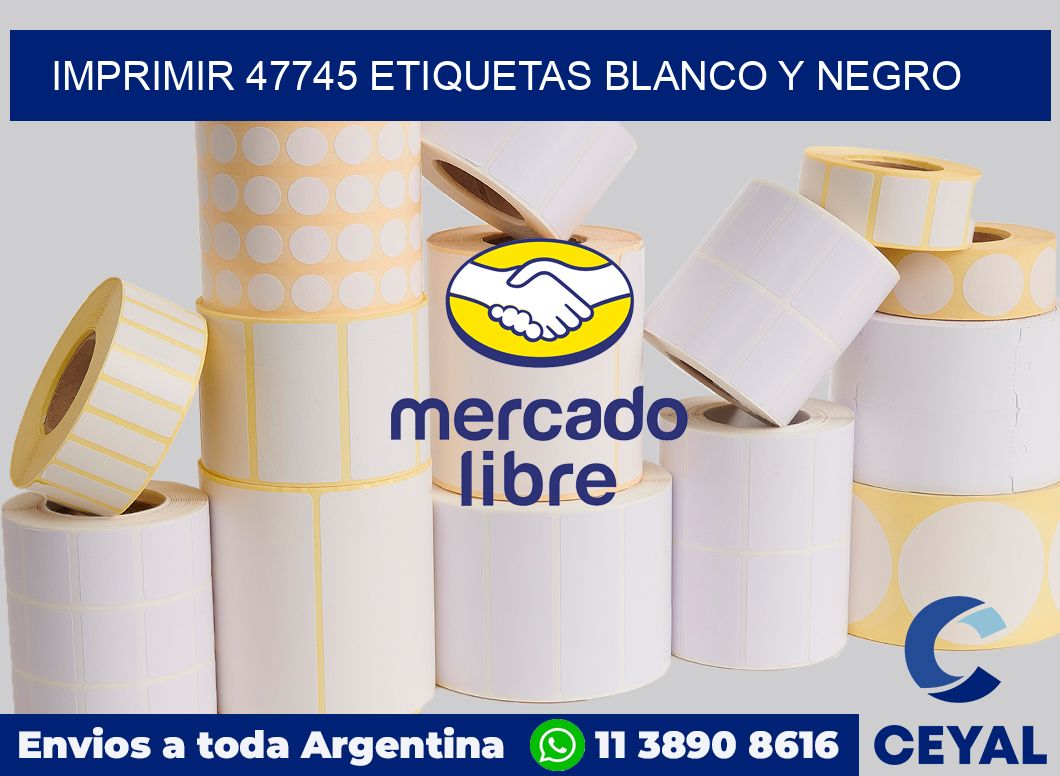 imprimir 47745 etiquetas blanco y negro