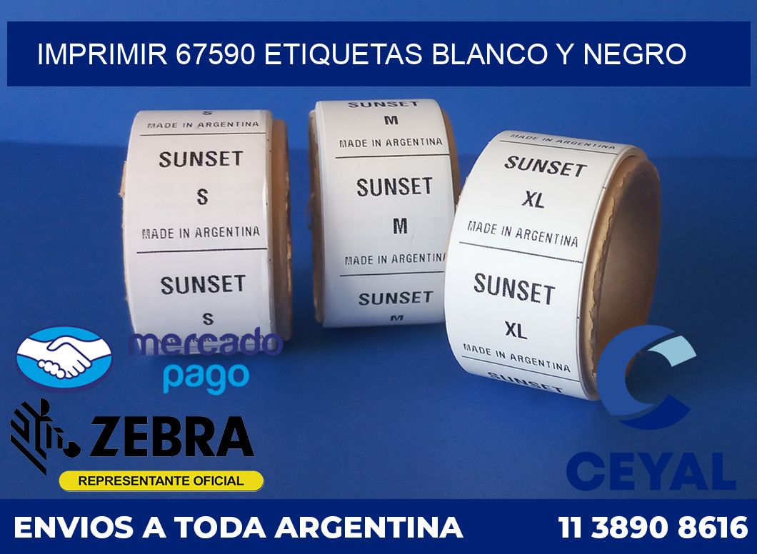 imprimir 67590 etiquetas blanco y negro