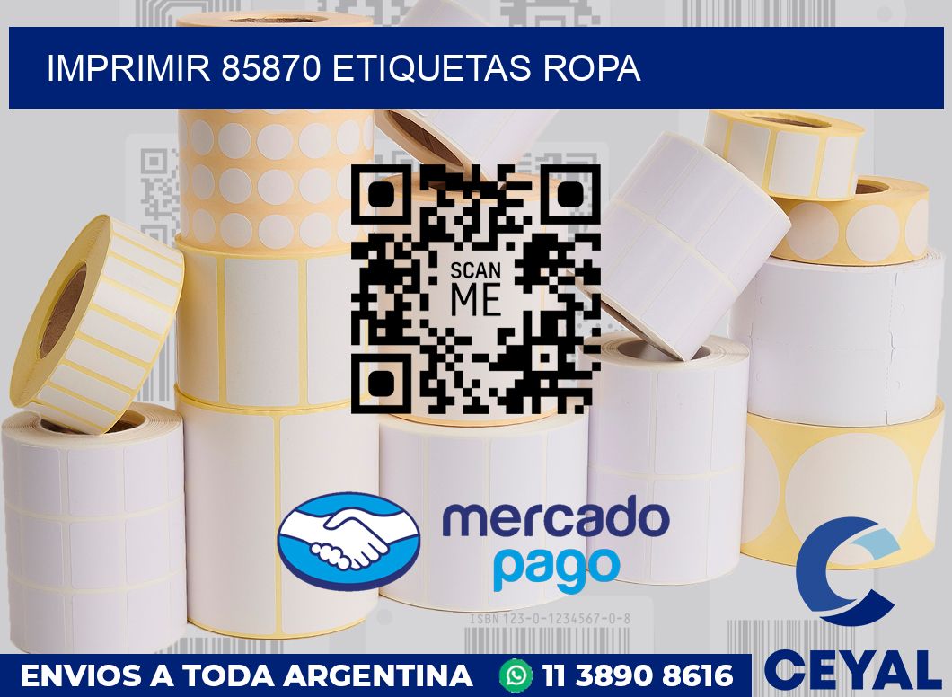 imprimir 85870 etiquetas ropa