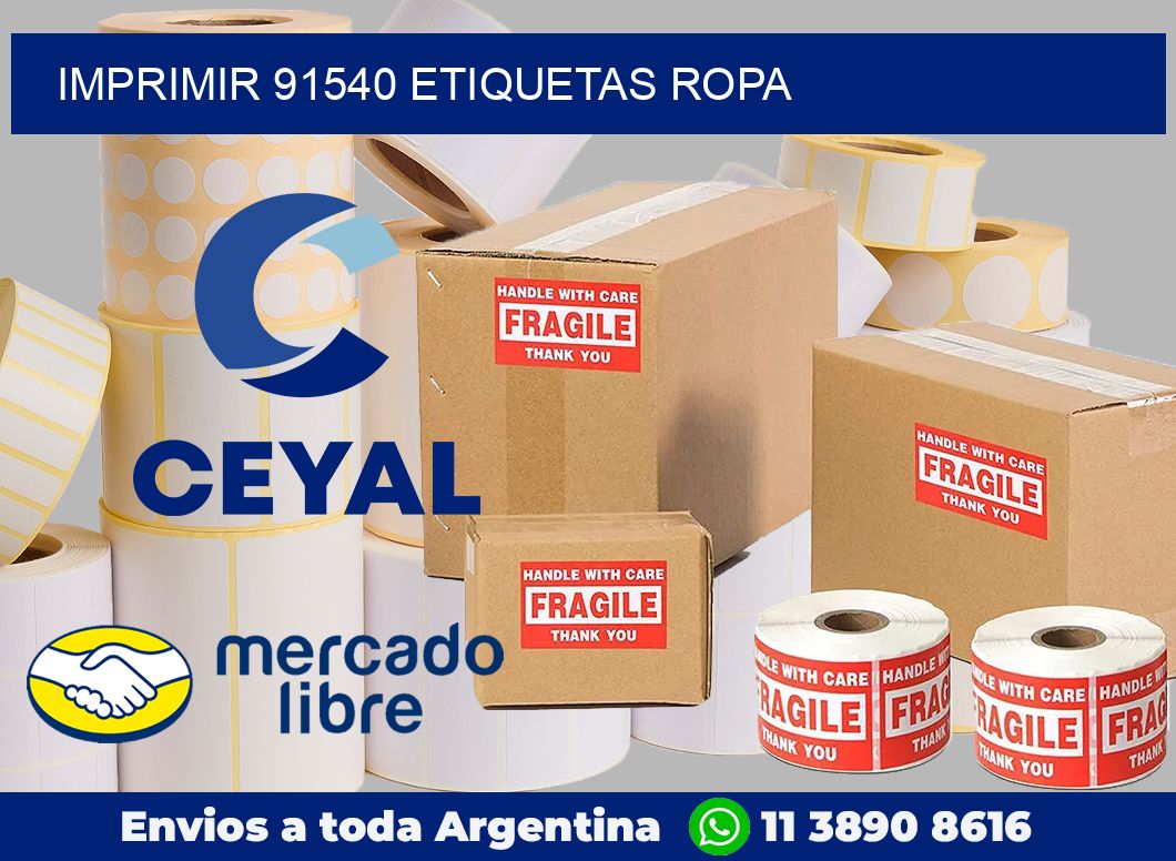 imprimir 91540 etiquetas ropa