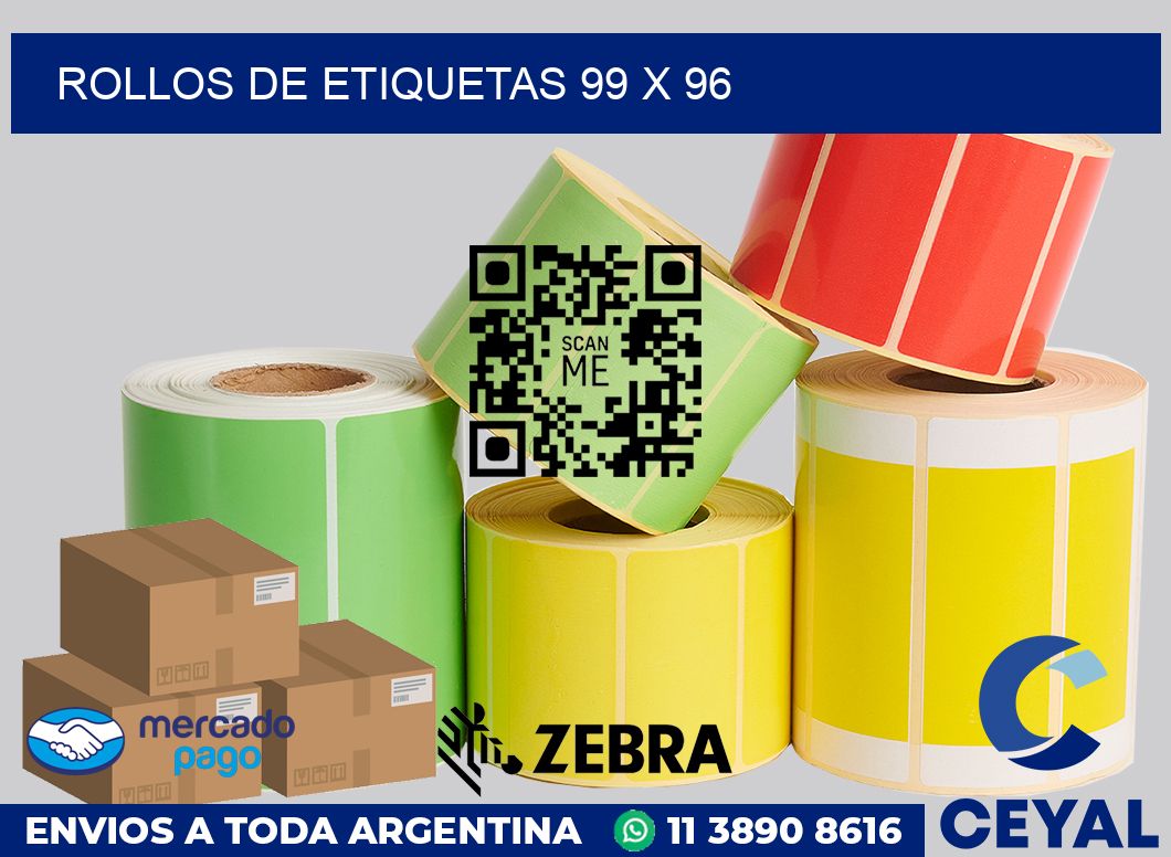 rollos de etiquetas 99 x 96