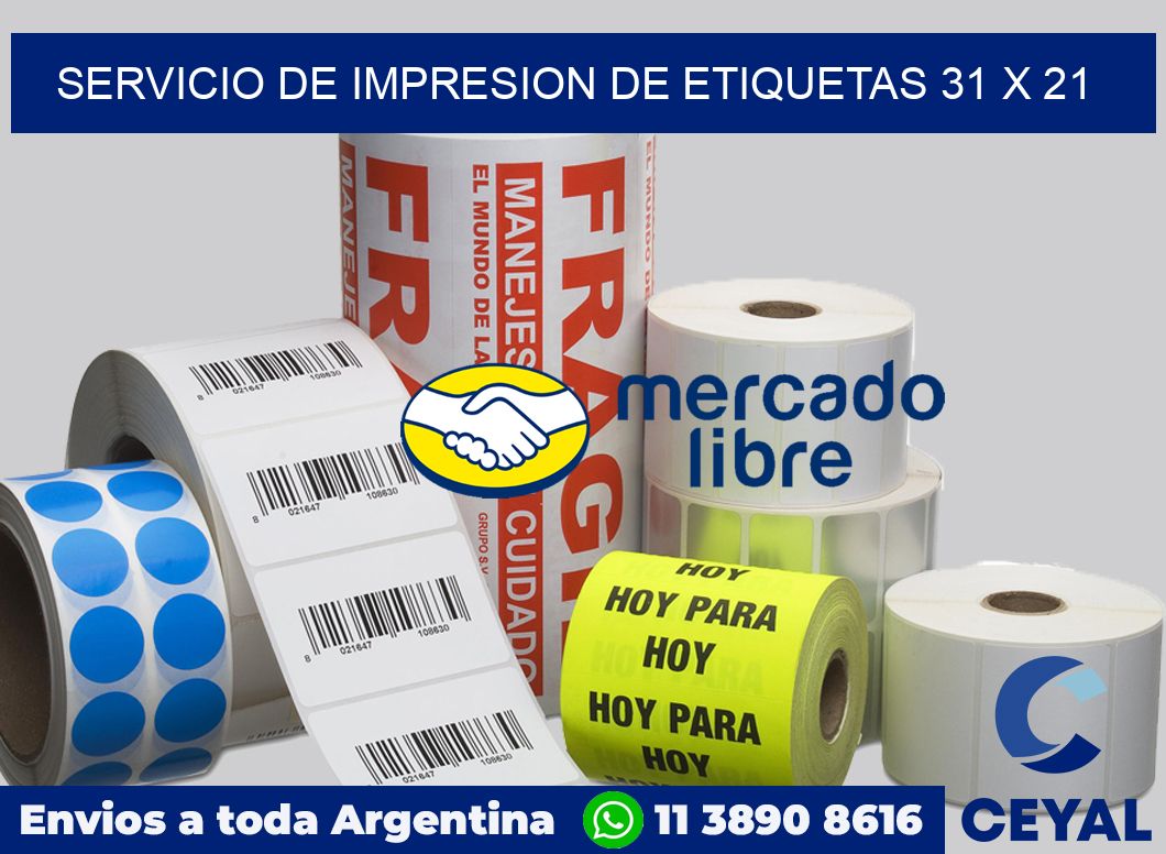 servicio de impresion de etiquetas 31 x 21