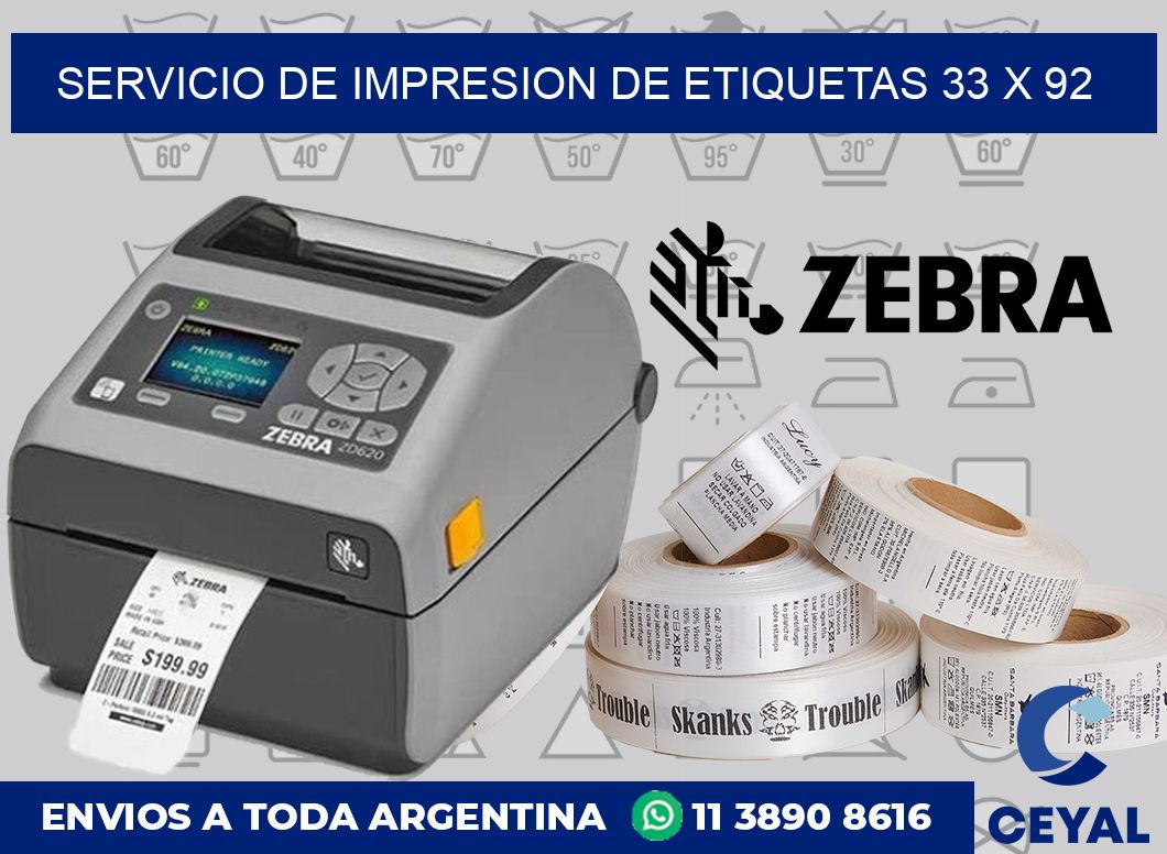 servicio de impresion de etiquetas 33 x 92