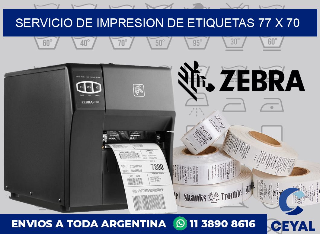servicio de impresion de etiquetas 77 x 70