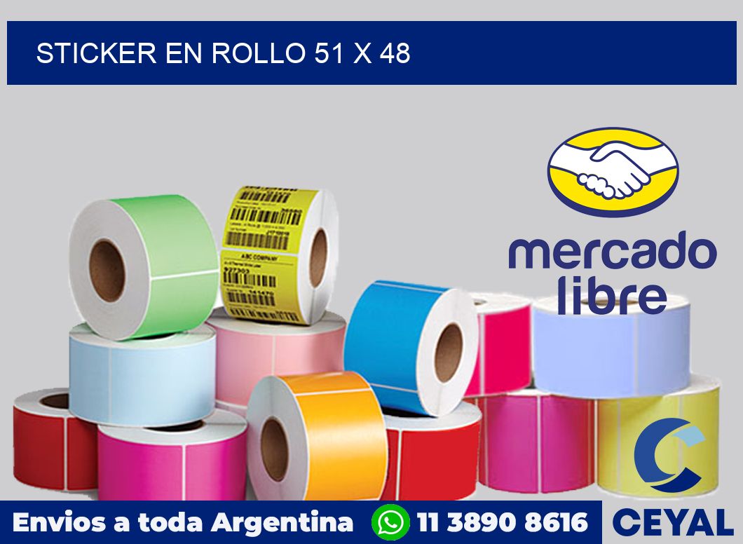 sticker en rollo 51 x 48
