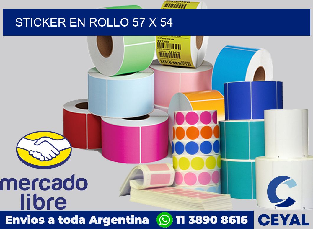 sticker en rollo 57 x 54