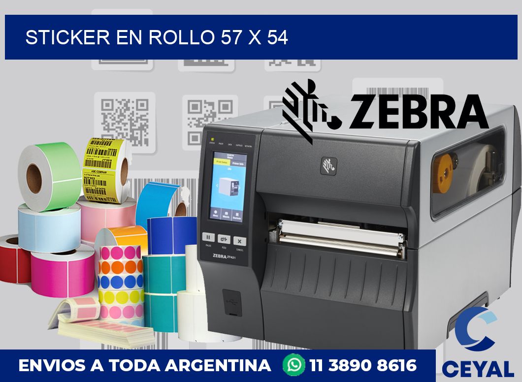 sticker en rollo 57 x 54