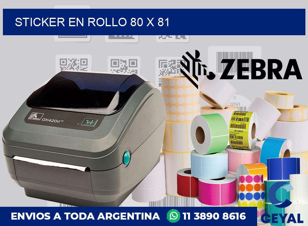 sticker en rollo 80 x 81