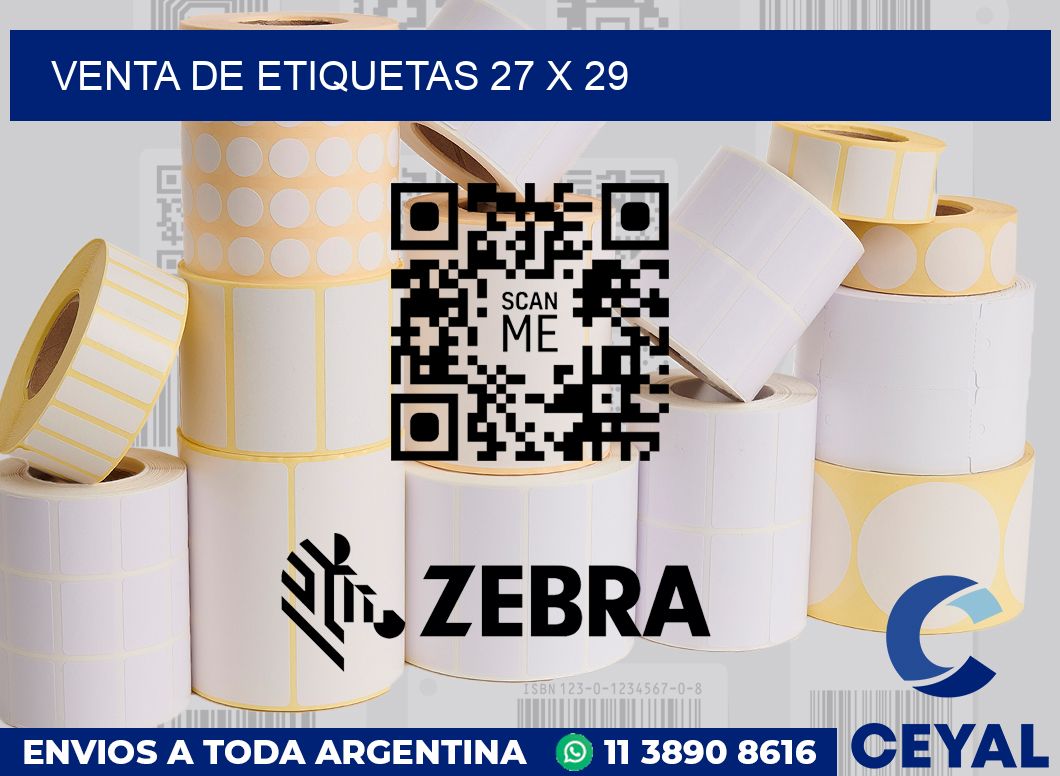 venta de etiquetas 27 x 29