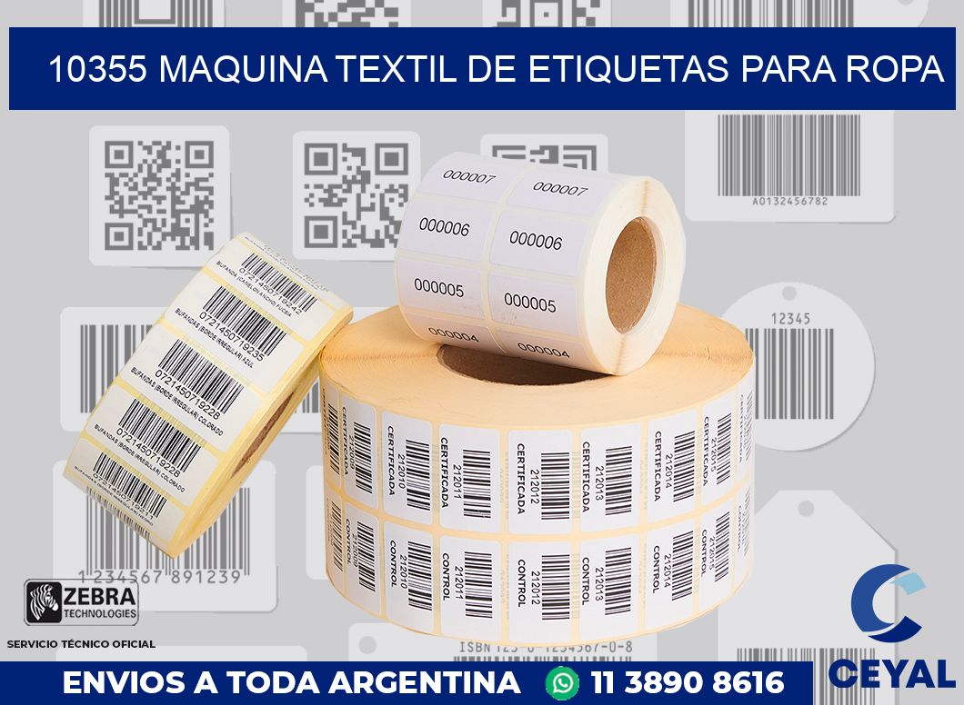 10355 MAQUINA TEXTIL DE ETIQUETAS PARA ROPA