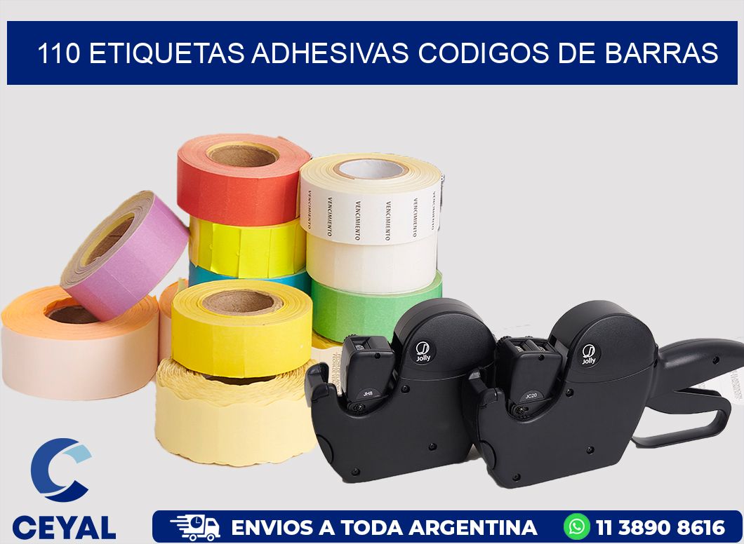 110 ETIQUETAS ADHESIVAS CODIGOS DE BARRAS