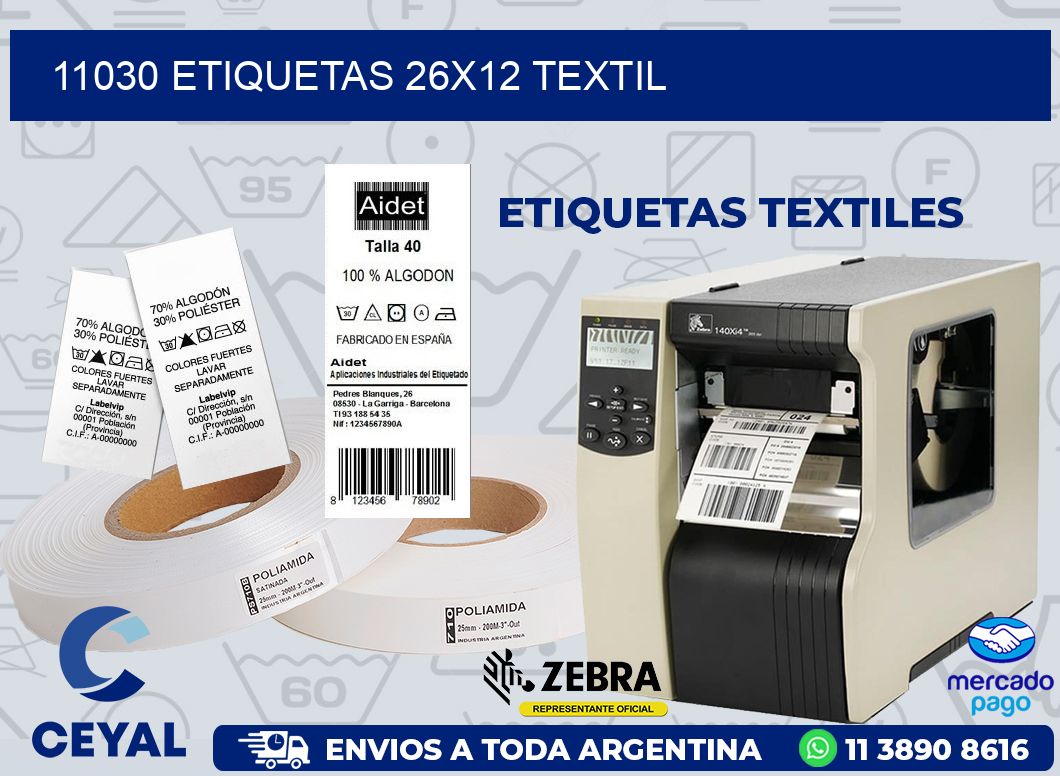 11030 ETIQUETAS 26X12 TEXTIL