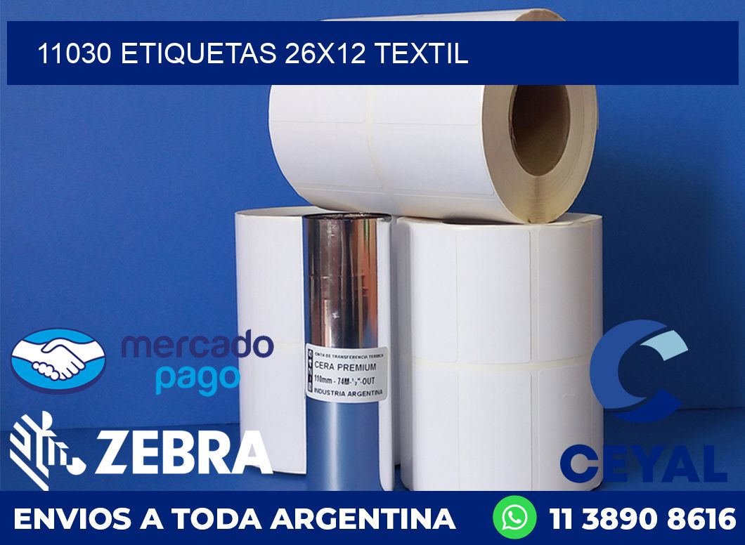 11030 ETIQUETAS 26X12 TEXTIL