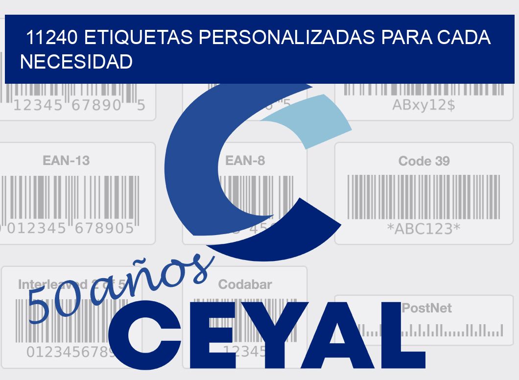 11240 ETIQUETAS PERSONALIZADAS PARA CADA NECESIDAD