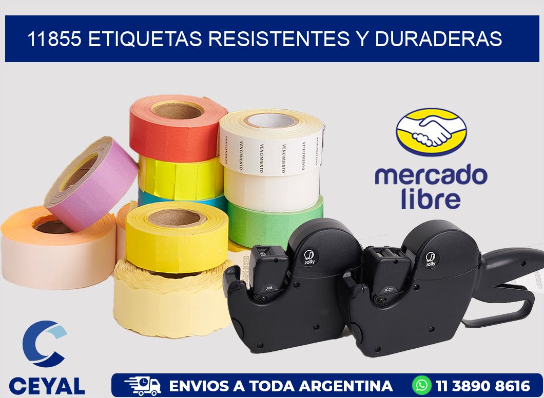 11855 ETIQUETAS RESISTENTES Y DURADERAS