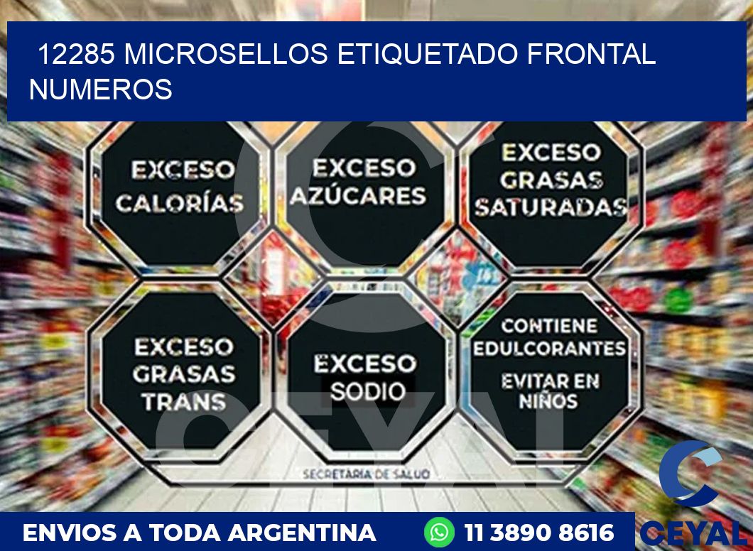 12285 MICROSELLOS ETIQUETADO FRONTAL NUMEROS