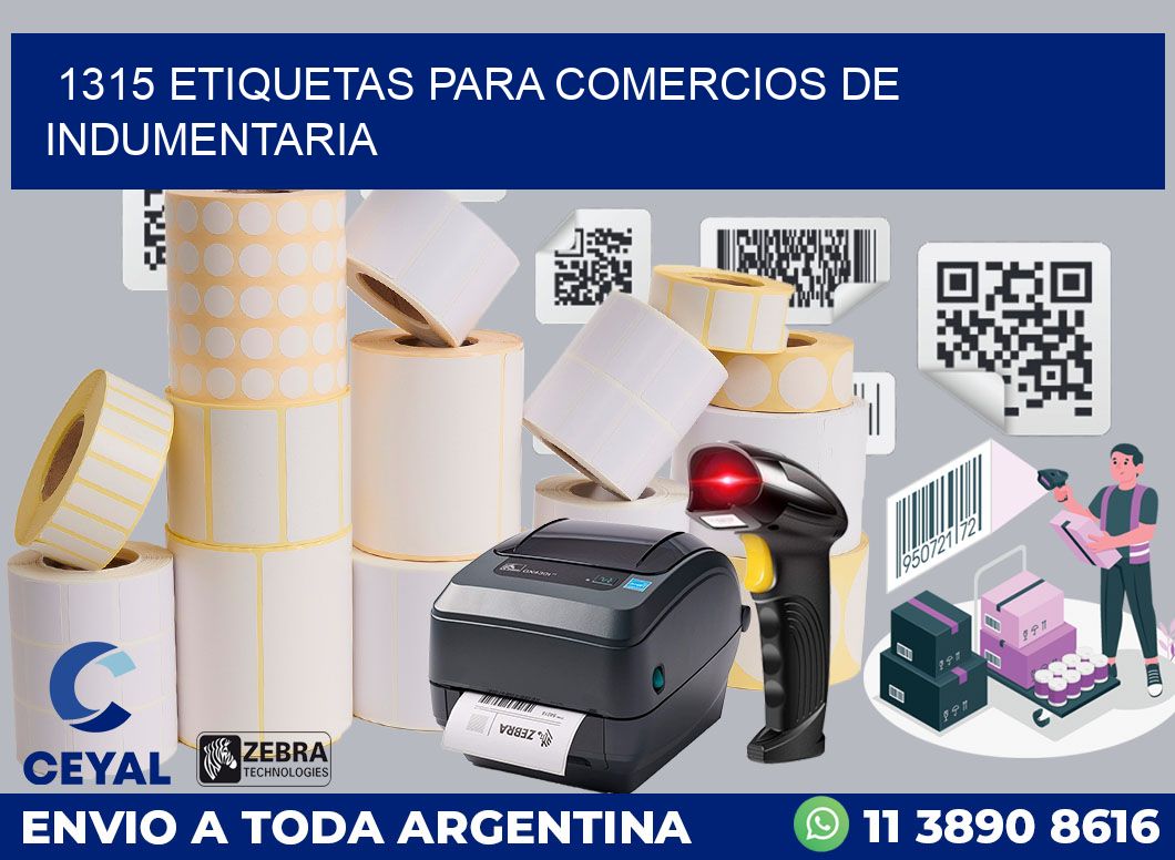 1315 ETIQUETAS PARA COMERCIOS DE INDUMENTARIA