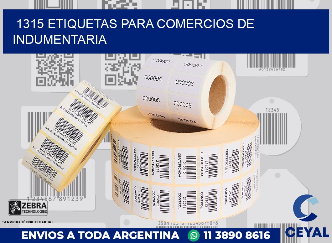 1315 ETIQUETAS PARA COMERCIOS DE INDUMENTARIA