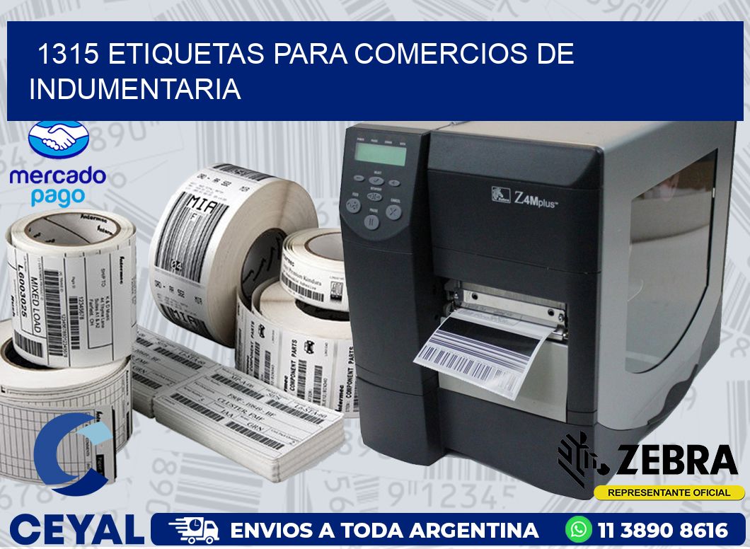 1315 ETIQUETAS PARA COMERCIOS DE INDUMENTARIA