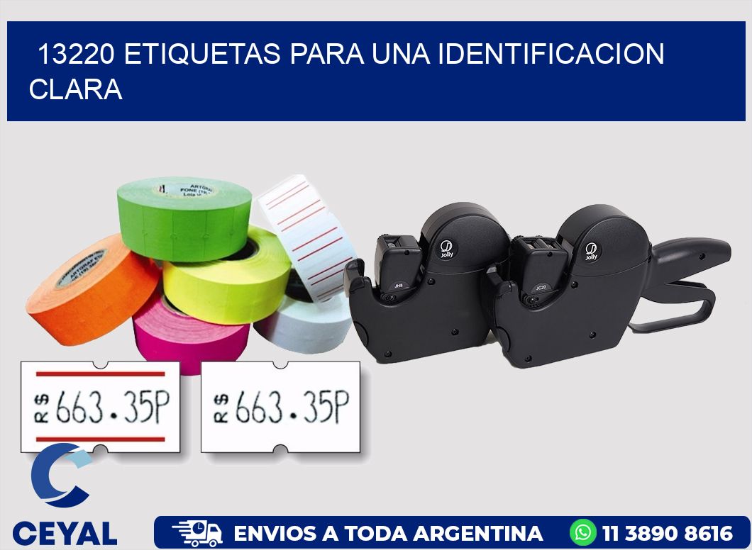 13220 ETIQUETAS PARA UNA IDENTIFICACION CLARA