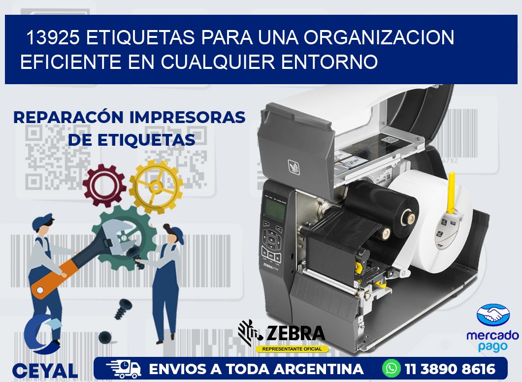 13925 ETIQUETAS PARA UNA ORGANIZACION EFICIENTE EN CUALQUIER ENTORNO