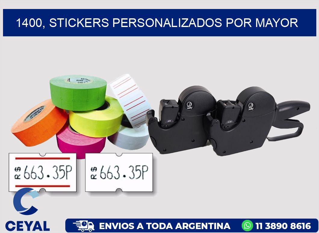 1400, stickers personalizados por mayor