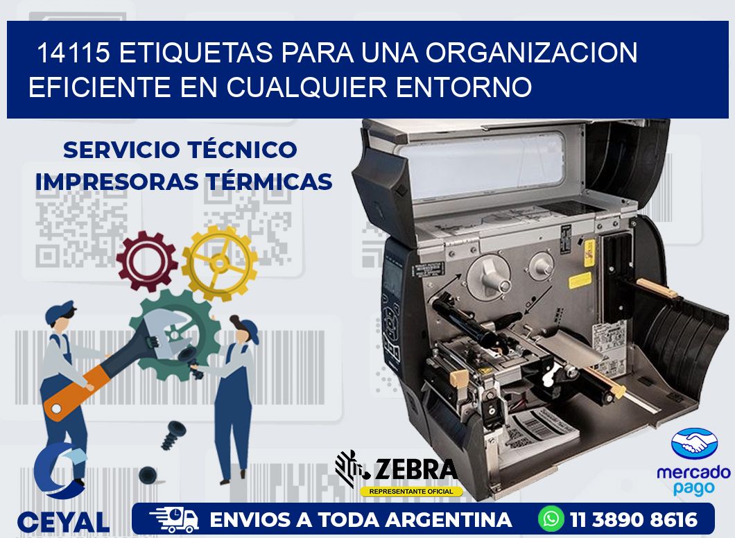 14115 ETIQUETAS PARA UNA ORGANIZACION EFICIENTE EN CUALQUIER ENTORNO