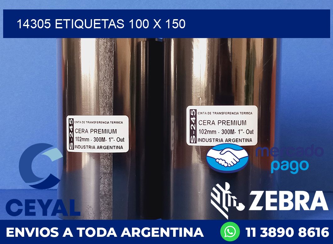 14305 ETIQUETAS 100 X 150